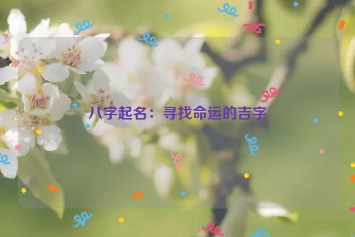 八字起名：寻找命运的吉字