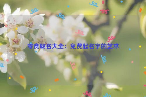 零食取名大全：免费起名字的艺术