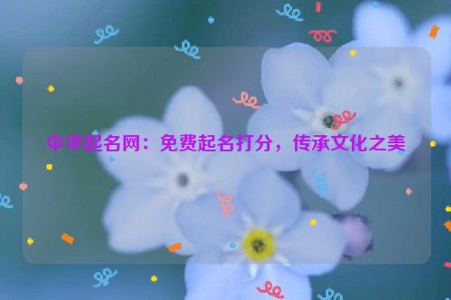 中华起名网：免费起名打分，传承文化之美