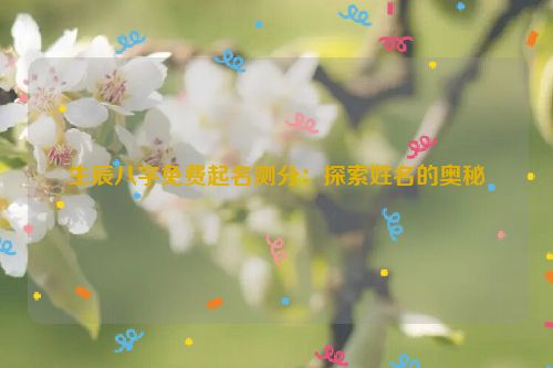 生辰八字免费起名测分：探索姓名的奥秘