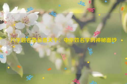 八字起名喜忌看天干：中华姓名学的神秘面纱