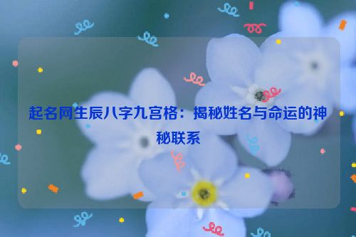 起名网生辰八字九宫格：揭秘姓名与命运的神秘联系