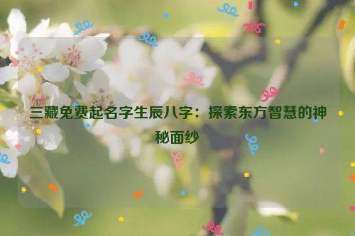 三藏免费起名字生辰八字：探索东方智慧的神秘面纱