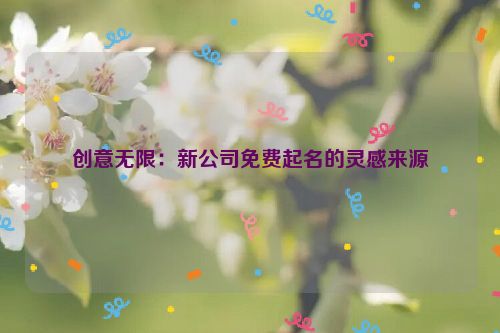 创意无限：新公司免费起名的灵感来源