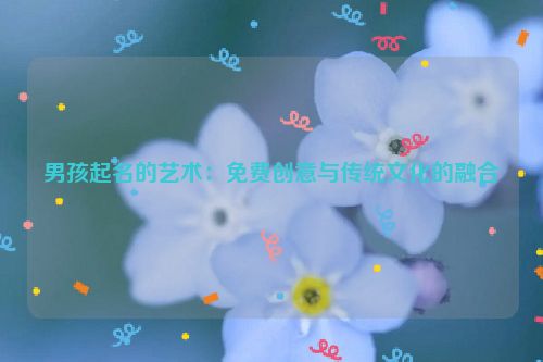 男孩起名的艺术：免费创意与传统文化的融合