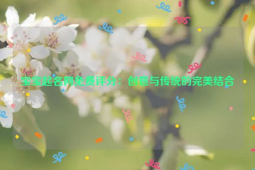 宝宝起名网免费评分：创意与传统的完美结合