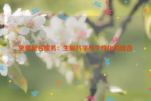 免费起名服务：生辰八字与个性化的结合