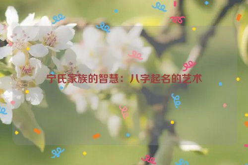 宁氏家族的智慧：八字起名的艺术