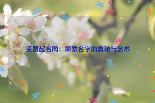 免费起名网：探索名字的奥秘与艺术