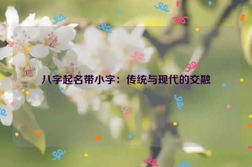 八字起名带小字：传统与现代的交融