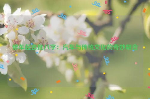 修车起名批八字：汽车与传统文化的奇妙融合