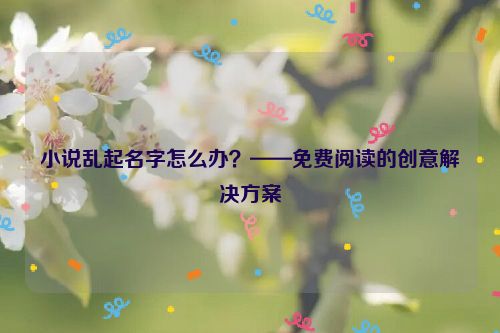 小说乱起名字怎么办？——免费阅读的创意解决方案