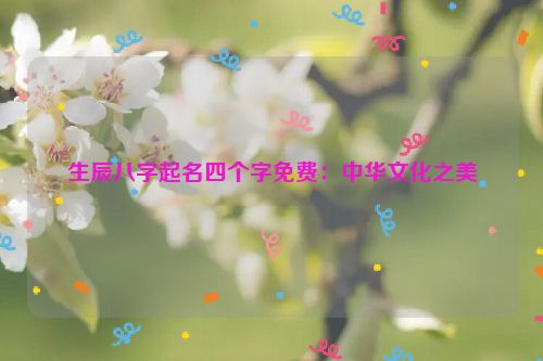 生辰八字起名四个字免费：中华文化之美