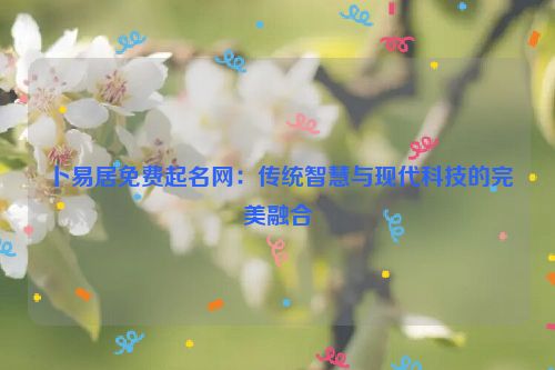 卜易居免费起名网：传统智慧与现代科技的完美融合