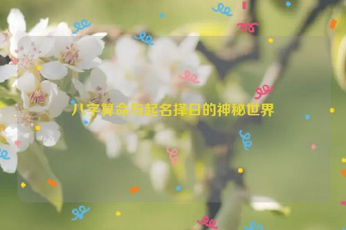 八字算命与起名择日的神秘世界