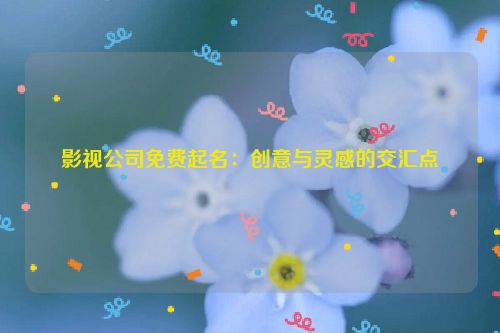 影视公司免费起名：创意与灵感的交汇点