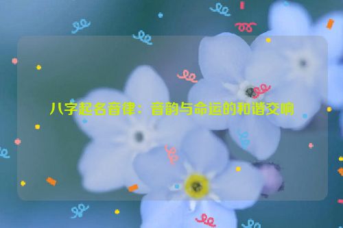 八字起名音律：音韵与命运的和谐交响