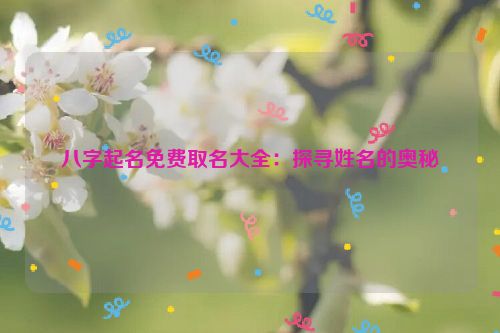 八字起名免费取名大全：探寻姓名的奥秘