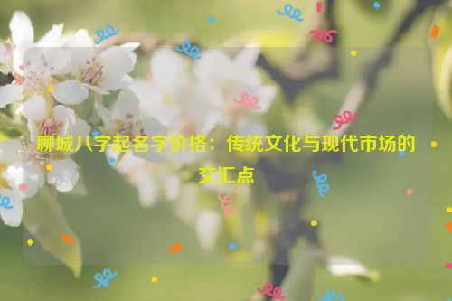 聊城八字起名字价格：传统文化与现代市场的交汇点