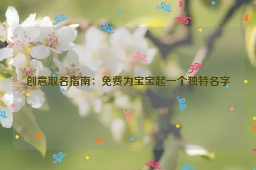 创意取名指南：免费为宝宝起一个独特名字