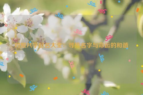 对照八字起名大全：寻找名字与命运的和谐