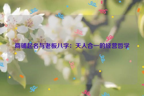 商铺起名与老板八字：天人合一的经营哲学