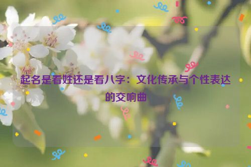 起名是看姓还是看八字：文化传承与个性表达的交响曲