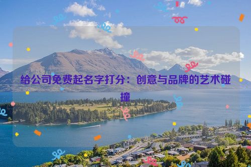 给公司免费起名字打分：创意与品牌的艺术碰撞