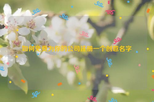 如何免费为你的公司注册一个创意名字